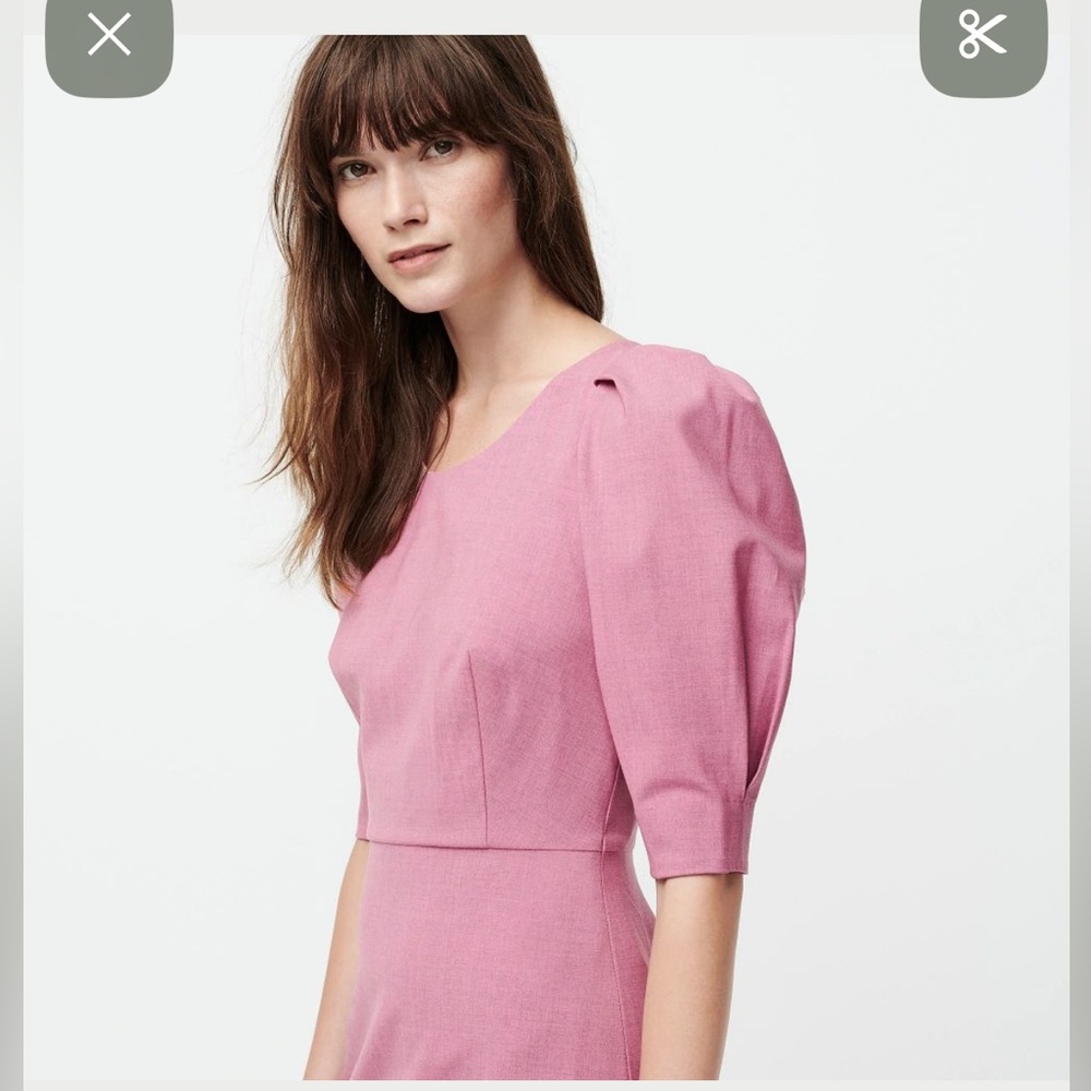 J. Crew Mauve Puff Sleeve Long Dress - Picture 4 of 12
